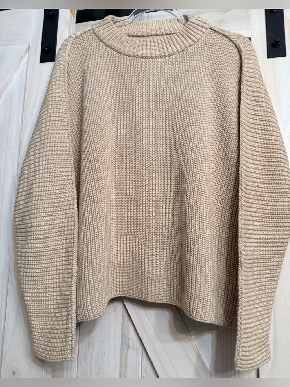 NWOT Frank and Eileen, Montecito sweater, sand, medium never worn